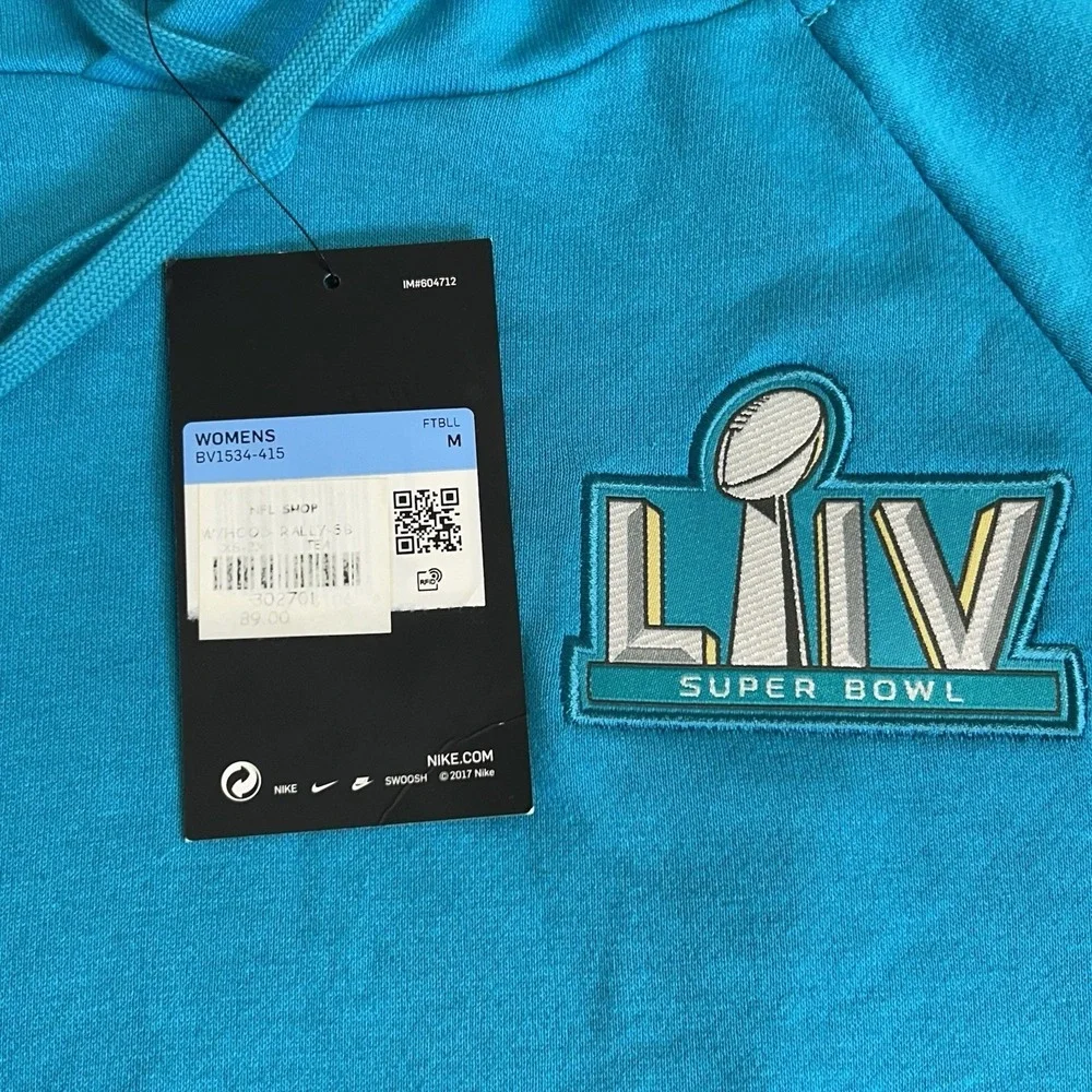 Nike NFL Super Bowl LIV 54 Women's Hoodie M Medium Blue NWT BV1534-415